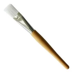 Фото Пензлик для масок з дерев'яною / прозорою ручкою - 1