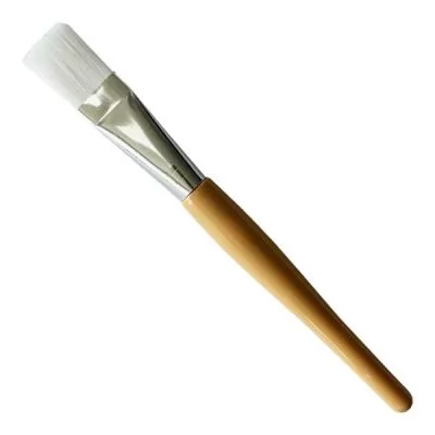 Пензлик для масок з дерев'яною, прозорою ручкою